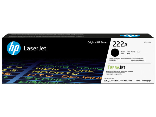 Toner HP 222A W2220A negro para Laserjet Pro MFP 3303 / MFP 3388 (1 300 paginas) 