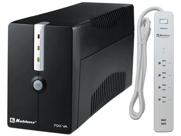 Kit Koblenz UPS Koblenz 7016 700VA/360W y Barra Supresora SPS-4CUSBWIFI, Conexión Wi-Fi, 4 Contactos con Respaldo, 4 Aterrizados y 2 con Supresor, USB, Nema 5-15R.