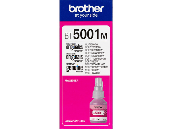 Botella de Tinta Brother, color Magenta, Modelo: BT-5001M, Alto Rendimiento. - imagen 3