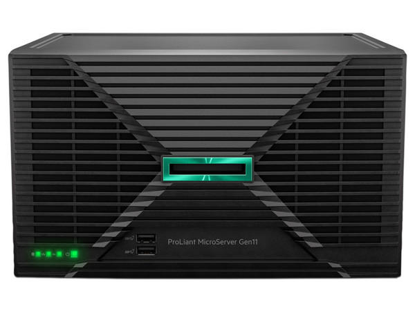Servidor HPE ProLiant MicroServer Gen11:Procesador Intel Xeon E-2434 4-core,16GB-U de Memoria RAM,2TB NHP (2x1TB),Fuente de poder 180W.