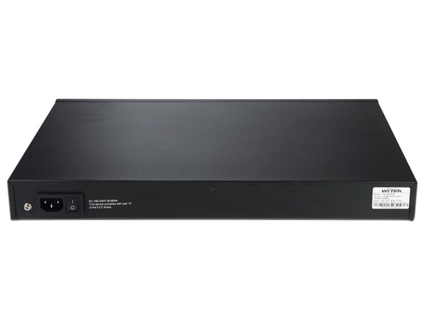 Switch No Administrable Wi-Tek WI-PS526G de 24 puertos 10/100/1000 Mbps y 2 puertos SFP, PoE. Color Negro / Naranja - imagen 2