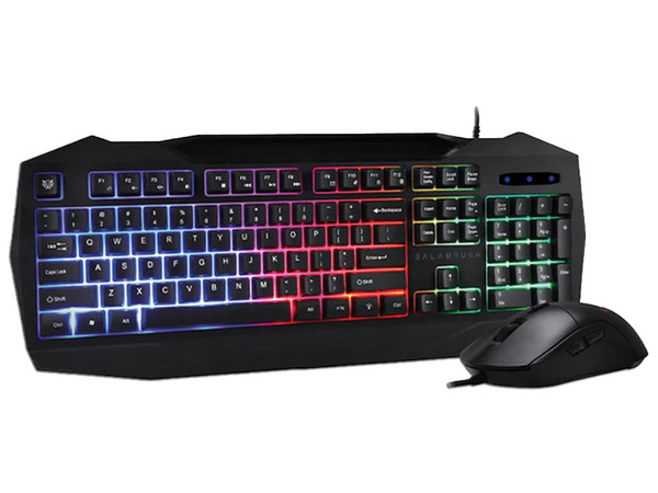 Kit de Teclado y Mouse Balam Rush Squad Master Ktm333, iluminación RGB, 3200 DPI.