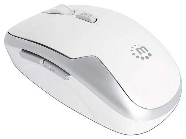 Mouse Óptico Manhattan MW6185, Inalámbrico, RF Inalámbrico, 1.600DPI, Color Blanco. - imagen 2