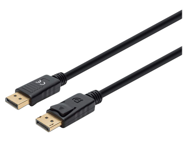 Cable de Video DisplayPort Manhattan (M-M) de 1 Metro, Soporta 8K, Color Negro.