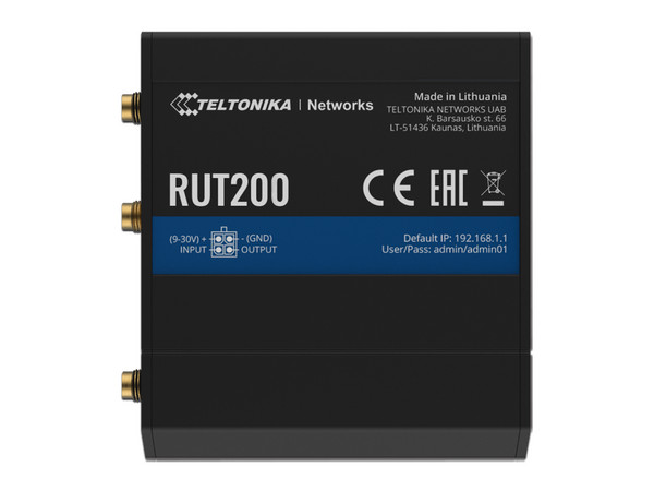 Router Inalámbrico Teltonika RUT200 4G LTE, Wi-Fi, 2 Puertos Ethernet 10/100 Mbps, Color Negro. - imagen 2