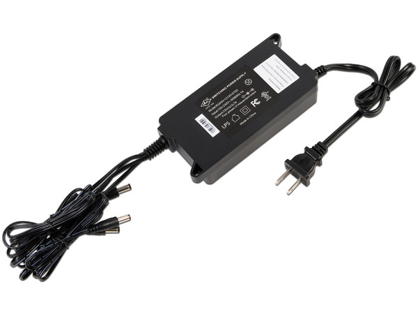 Transformador Dahua de voltaje regulado con 4 Puertos, 12 VDC, Protección de Temperatura, Color Negro. - imagen 2