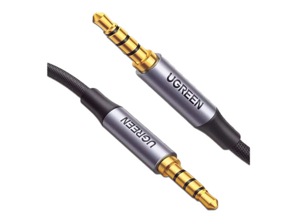 Cable de Audio UGREEN 90788, 3.5mm a 3.5mm (M-M), Nylon Trenzado, 5m, Color Negro. - imagen 3