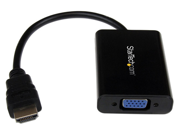 StarTech Cable Adaptador Externo Convertidor de Audio y Vídeo de HDMI a VGA con Mini-Jack de 3.5 mm.