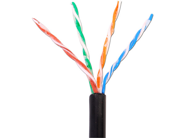 Bobina de Cable Condumex Cat5e (UTP), 305 m, negro, 24 AWG.