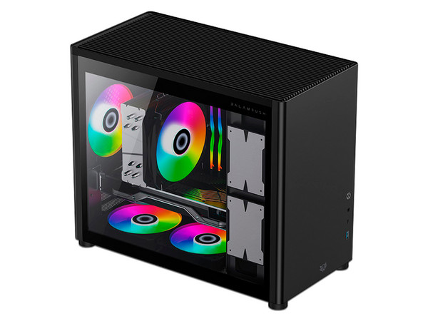 Gabinete Balam Rush Eris Jet, Mini-ITX, Cristal Templado, (No incluye fuente de poder). Color Negro. - imagen 2