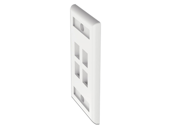 Placa de pared Panduit NK4FWHY de 4 salidas RJ45 tipo keystone. Color Blanco - imagen 3