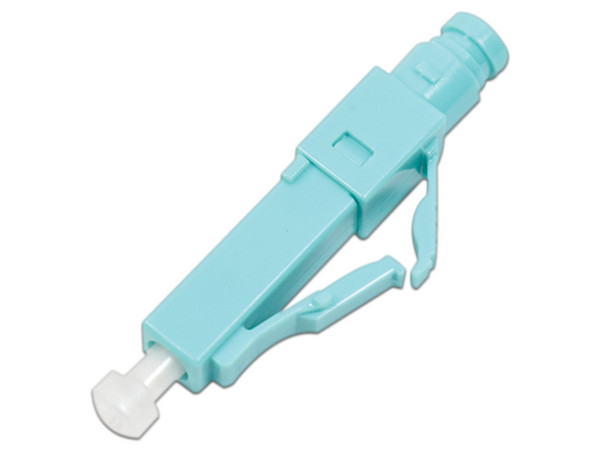 Conector de Fibra Óptica prepulido LightBow LC Simplex, multimodo 50/125, color Aqua.