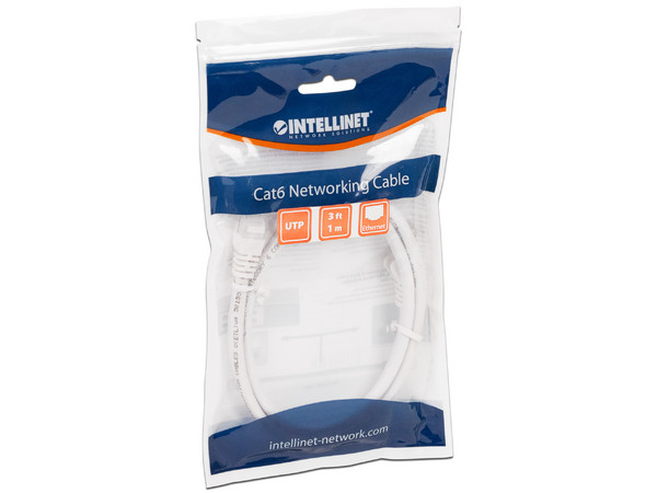 Cable Patch Intellinet Cat6 UTP, 1m. Color Blanco - imagen 3