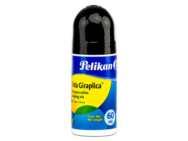 Tinta Para Sellos Pelikan Giraplica de 60ml. Color Negro.