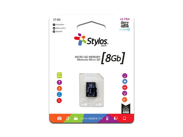 Memoria microSDHC Stylos STMSDS1B de 8 GB, Clase 10. Color Negro - imagen 2