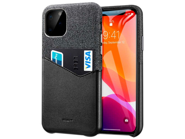Funda protectora ESR Metro Wallet, Para iPhone 11 Pro. Color Negro.