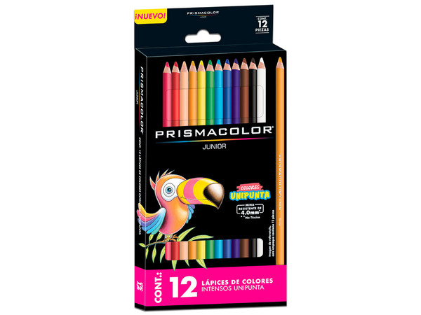 Colores Prismacolor Junior, Colores intensos, Paquete con 12 Piezas.