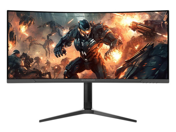 Monitor Gamer Curvo Balam Rush Ultra Explorer MXT34P de 34", Resolución 3440 x 1440 (UWQHD), FreeSync/G-Sync, Flicker Free, Eye Saver, Iluminación RGB, 1ms, 165Hz, Bocinas Integradas, Color Negro.