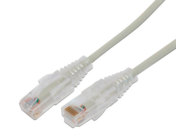 Cable de Parcheo Slim LinkedPro, UTP Cat6A, Diámetro Reducido, 28 AWG, 10m. Color Gris.
