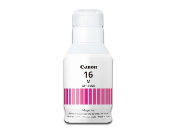Botella de Tinta Canon GI-16 M, Magenta, Modelo: 4419C001AA