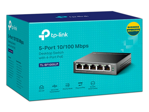 Switch TP-Link TL-SF1005LP de 5 puertos 10/100Mbps R-J45 con 4 puertos PoE. - imagen 2
