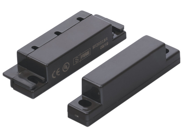 Contacto magnético SFIRE para puertas y ventanas, 12V. Color Café.