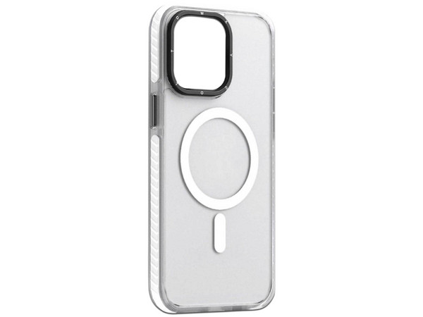 Funda Protectora Tekku Matte, Compatible con iPhone 15 Pro, Compatible con MagSafe, Color Blanco.