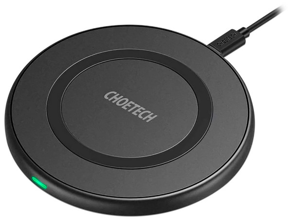 Base de Carga CHOETECH T526-S, Carga Rápida Inalámbrica, 10W. Color Negro.