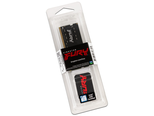 Memoria SODIMM Kingston FURY Impact DDR4 PC4-25600 (3200MHz), CL20, 16GB.