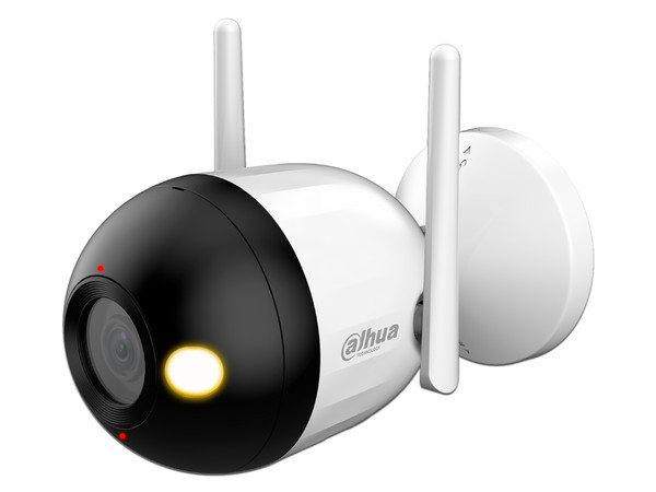 Cámara de Vigilancia IP tipo Bala Dahua F4C-PV de 4MP (2560 x 1440), IR hasta 30m, Luz cálida dual, Wi-Fi 4. Color Blanco.