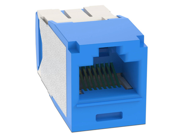 Conector Jack Panduit RJ-45 Cat6a, UTP. Color Azul.