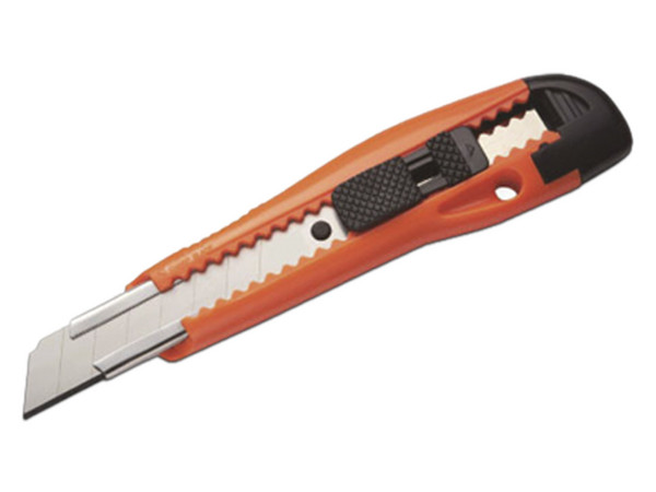 Cutter Plástico Nextep, Navaja de 9mm, color naranja.