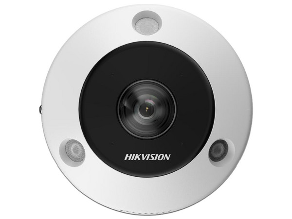 Cámara de Vigilancia Tipo Ojo de Pez Hikvision DS-2CD63C5G1-IVS de 12MP, Lente de 1,29 mm, IR de 15mm, IP67, Micrófono Integrado, Color Blanco. - imagen 2