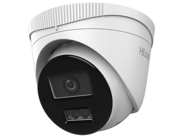 Cámara Tipo Domo HiLook IPCT240HALUC de 4MP (2560 x 1440), Lente de 2.8mm, IR hasta 20m, Microfono Integrado, IP67, Color Blanco.