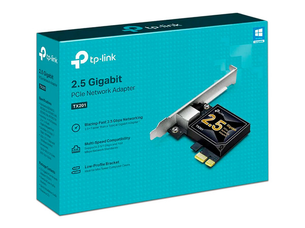 Adaptador de red TP-Link TX201 con puerto RJ-45 Gigabit / Megabit de hasta 2.5Gbps, hasta 300Mbps, PCI Express 3.0 x4. - imagen 3
