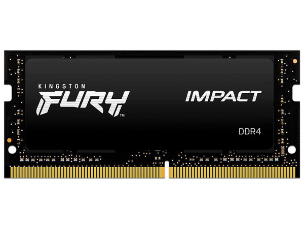 Memoria Kingston SODIMM Fury Impact Black DDR4 PC4-25600 (3200MHz), CL20, 32GB.