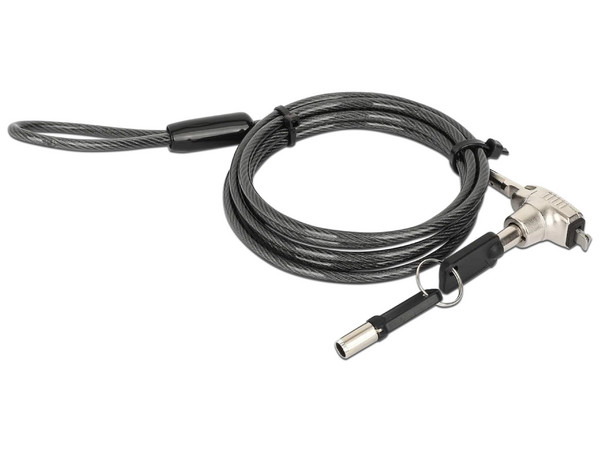 Candado de Seguridad Manhattan 44059 con Llave para Laptops, 1.5m. Color Gris. - imagen 2