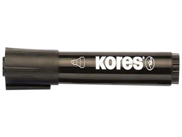 Marcador Permanente Kores 209504, Color Negro, paquete con 12 piezas.