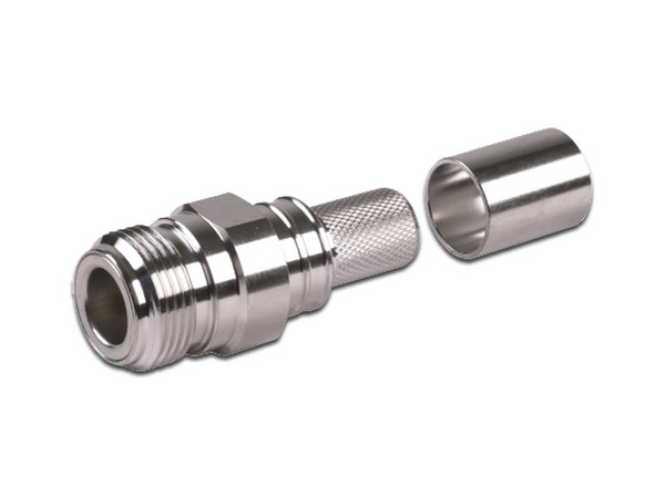 Conector N Hembra RF Industries Plegable EZ-400-NF-X con Pin Cautivo, para cables RG8, LMR-400.