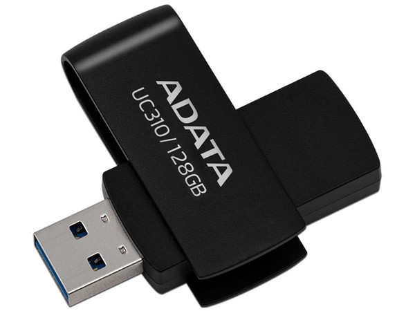 Unidad Flash USB 3.2 Gen 1 Adata UC310 de 128GB. Color Negro.