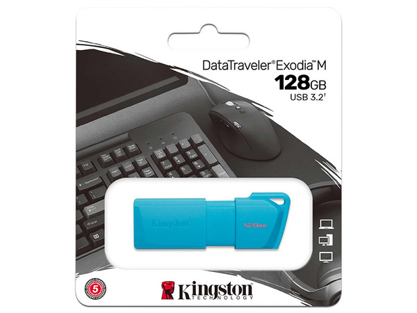Unidad Flash USB 3.2 Gen 1 Kingston DTXM de 128GB. Color Azul. - imagen 3