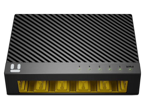 Switch NETIS de 5 puertos RJ-45 10/100/1000 Mbps.