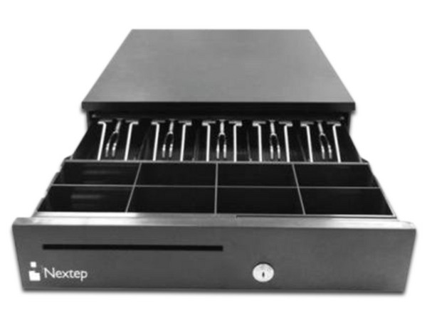 Cajón para Dinero Nextep NE-515, 8 separadores para monedas y 5 para billetes, RJ-11. - imagen 2