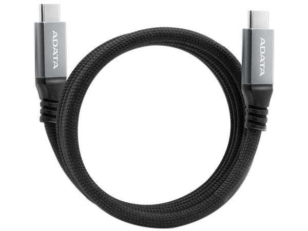 Cable Tipo C ADATA con Nylon Magnetizado y Velocidad 10Gbps. Color Negro.