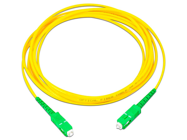 Jumper de Fibra Óptica Monomodo LinkedPro SC (M-M) de 1m. Color Amarillo.