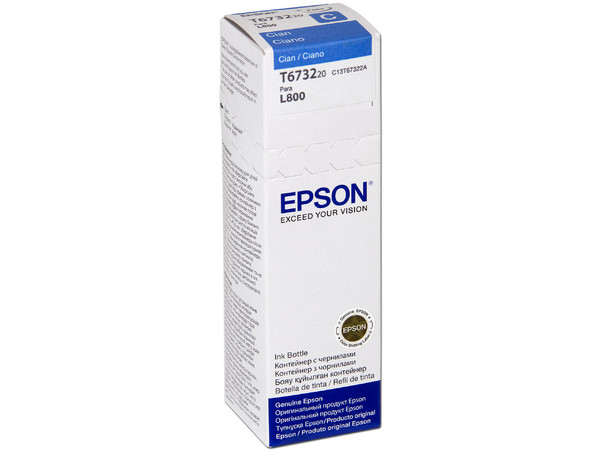 Botella de Tinta Cian Epson 673, Modelo: T673220.