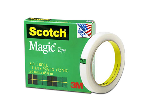 Cinta Adhesiva Scotch 3M Mágica 810, 24mm x 65m, 1 Pieza.