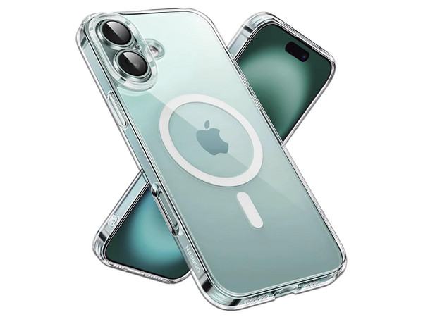 Funda Protectora Magnética Transparente UGREEN Classy Para iPhone 16, Color Transparente.