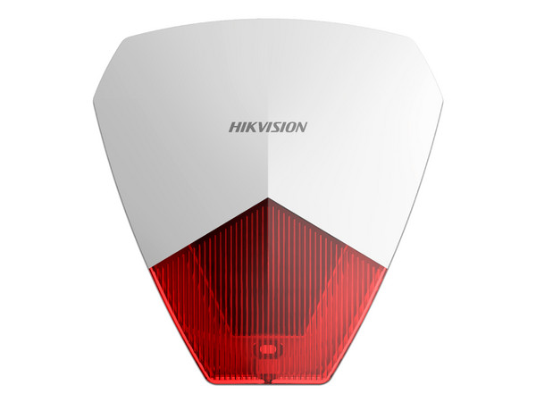 Sirena Estrobo Hikvision DS-PS1-R, Compatible con cualquier Panel de Alarma. Color Blanco/Rojo