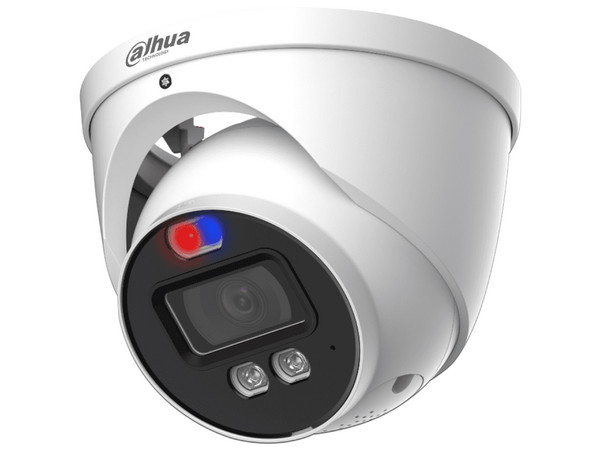 Cámara de Vigilancia Tipo Domo Dahua DH-HAC-ME1509HN-A-PV de 5MP (2592 x 1944), Lente 2.8 mm, IR Hasta 40 m, IP67, Color Blanco.